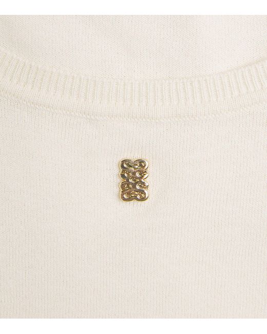 Sandro White Cotton-Blend Tank Top