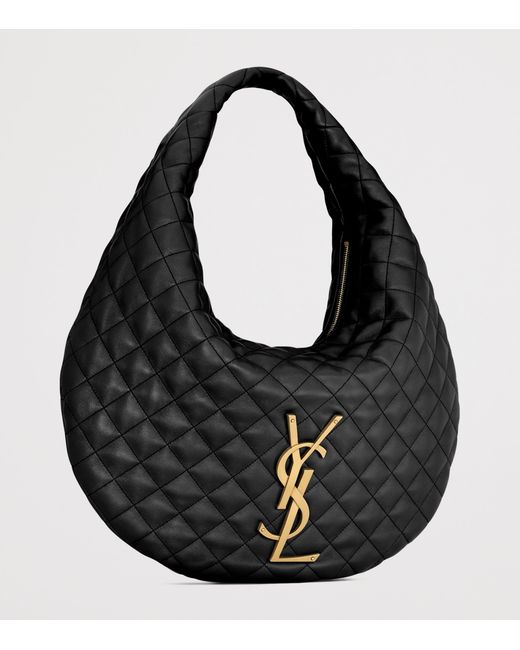 Saint Laurent Black Medium Icare Quilted Shoulder Bag
