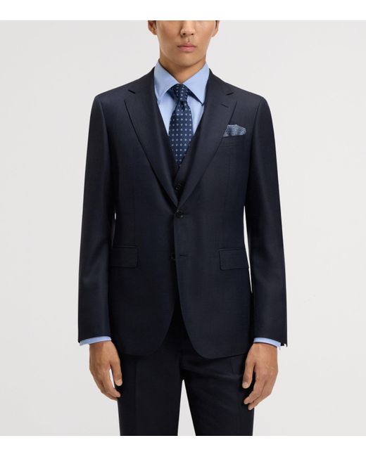 Boss Black Virgin Wool-Silk 2-Piece Suit for men