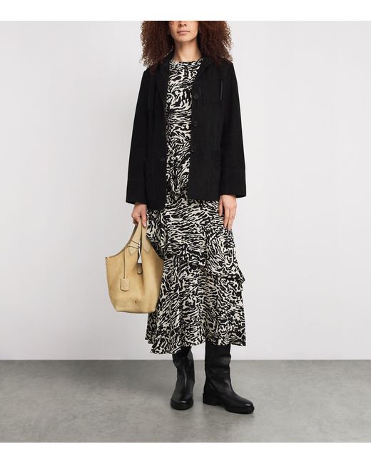 Rixo Black Suede Teagan Jacket