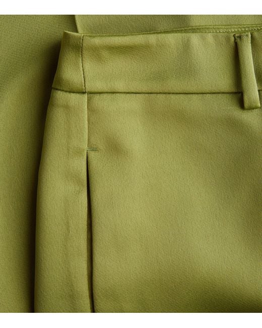 MAX&Co. Green Satin Wide-leg Trousers