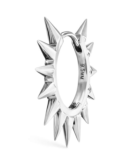 Maria Tash White Metal Mohawk Hoop Earring