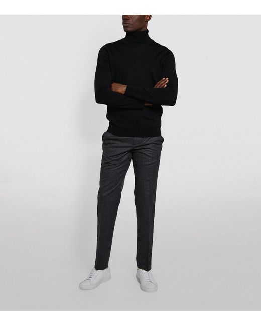 Sandro Black Wool Rollneck Sweater for men