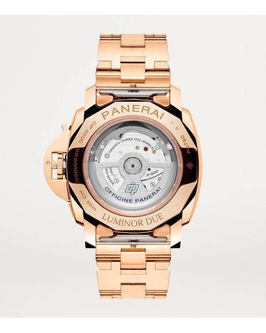 Panerai Metallic Rose Luminor Due Tuttooro Watch for men