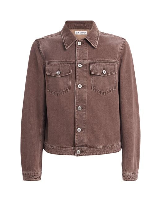 Our Legacy Brown Origin Denim Jacket for men