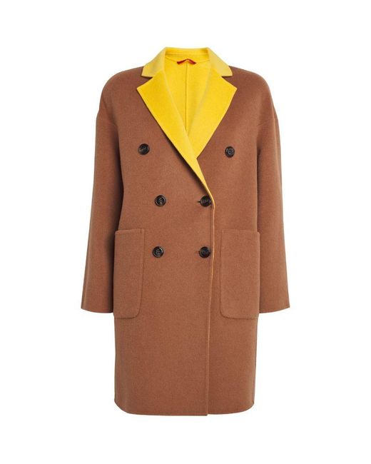 MAX&Co. Orange Wool-Blend Reversible Coat