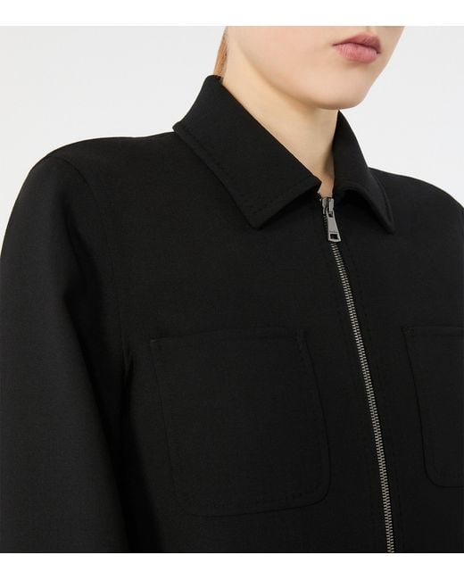 Max Mara Black Virgin Wool-Blend Jacket