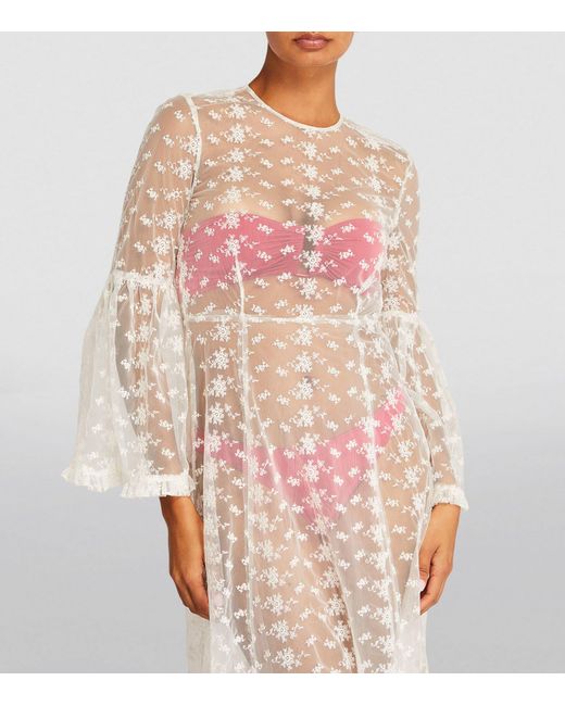 doen sheer dress Doen Adalise Sea Salt White Sheer Maxi by Doen