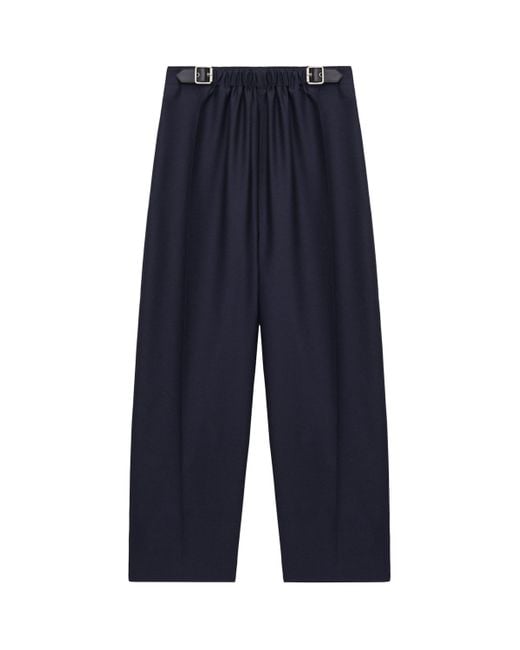 Loewe Blue Buckled Wide-Leg Trousers