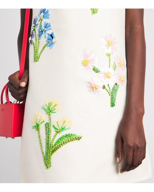 LEO LIN White Wool-Silk Leia Mini Dress