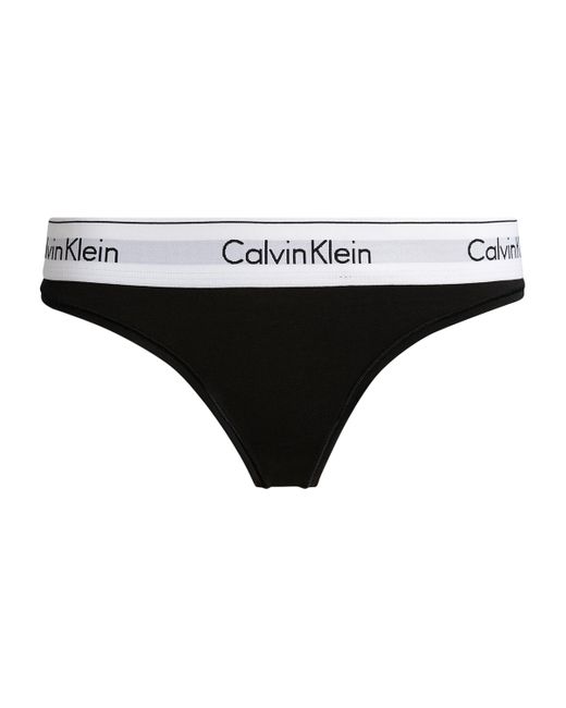 Calvin Klein Black Logo Thong