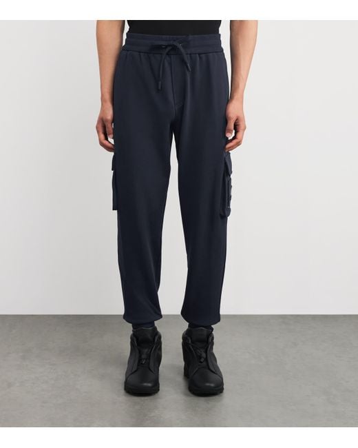 Moose Knuckles Blue Hartsfield Cargo Sweatpants for men