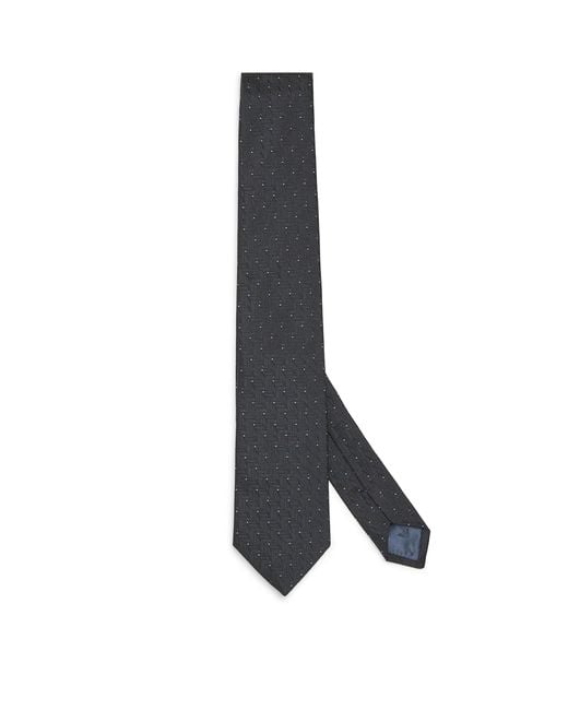 Emporio Armani Blue Silk Jacquard Tie for men