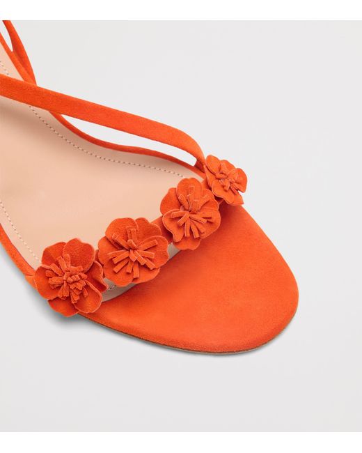 Malone Souliers Red Suede Serra Heeled Sandals 45