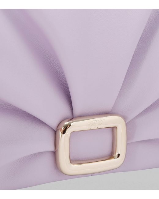 Roger Vivier Purple Leather Viv' Choc Phone Holder