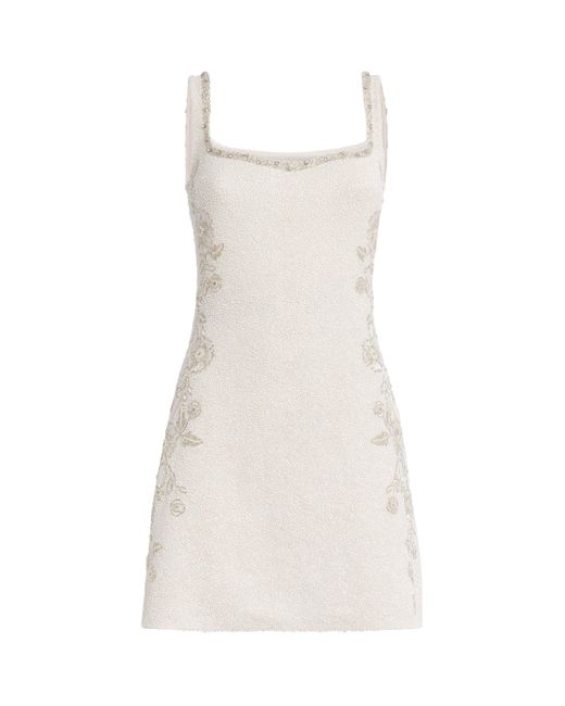 Clio Peppiatt White Embellished Twilight Mini Dress