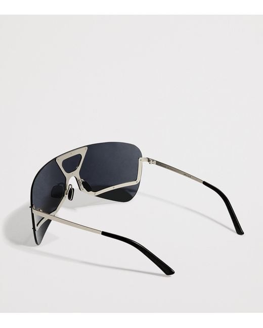 Rick Owens Blue Shield Sunglasses for men