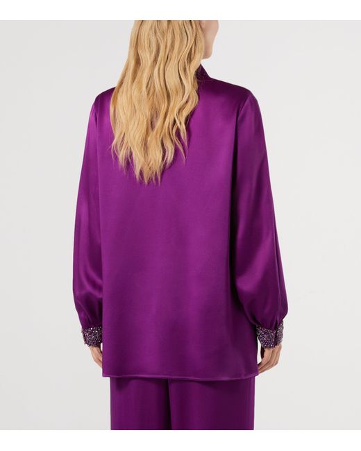 Marina Rinaldi Purple Embellished Shirt