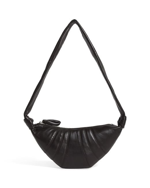 Lemaire Black Small Nappa Leather Croissant Cross-Body Bag