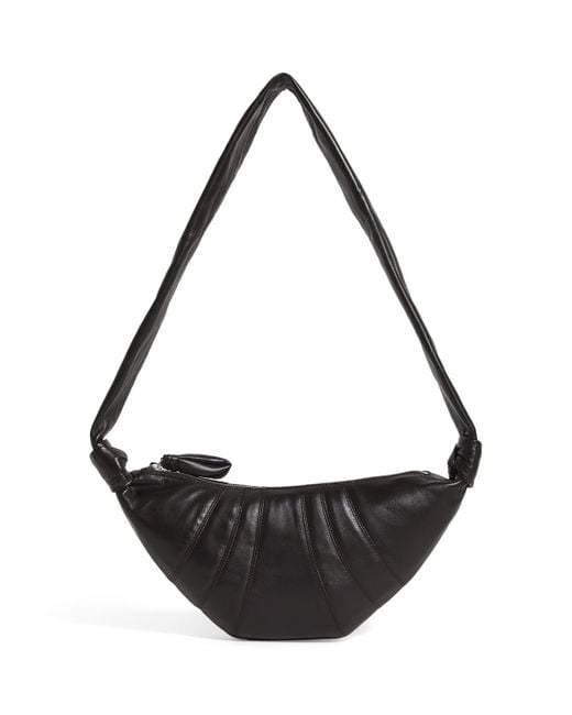 Lemaire Black Small Nappa Leather Croissant Cross-Body Bag