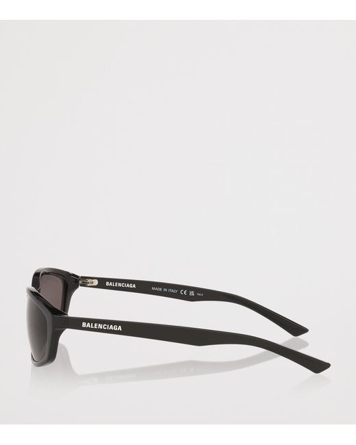 Balenciaga Gray Acetate Bb0401S Rectangular Sunglasses