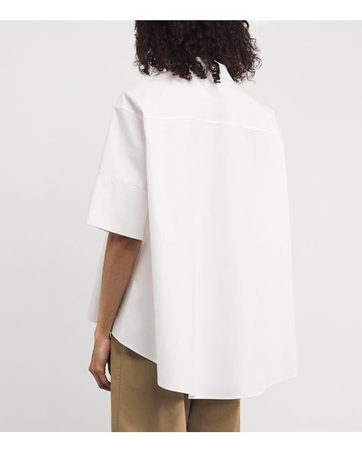 Lafayette 148 New York White Organic Cotton Swing Shirt
