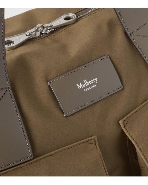 Mulberry Brown Waxed Cotton Clipper Holdall for men