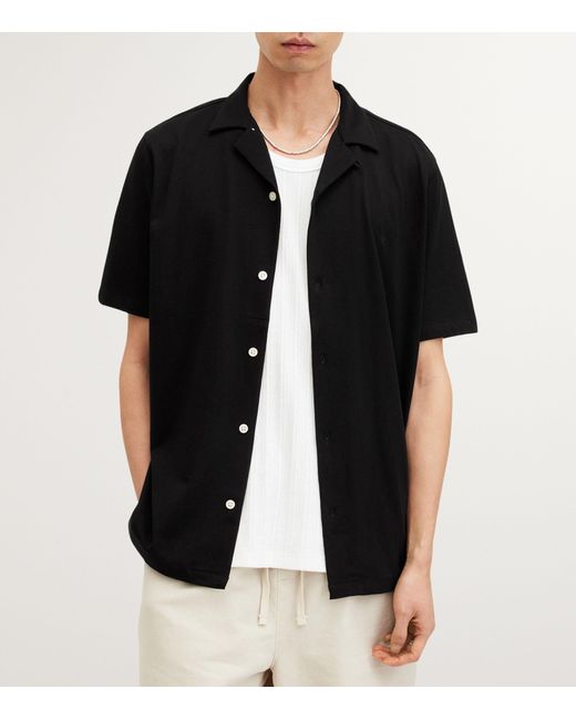 AllSaints Black Cotton Hudson Shirt for men