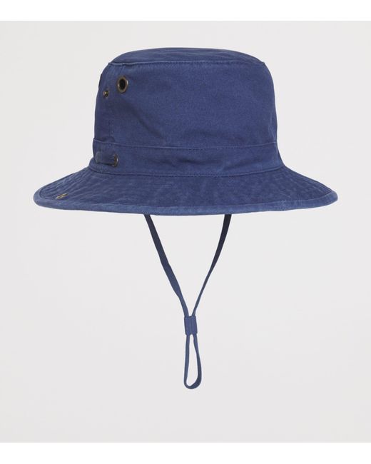 Polo Ralph Lauren Blue Cotton Polo Pony Bucket Hat for men
