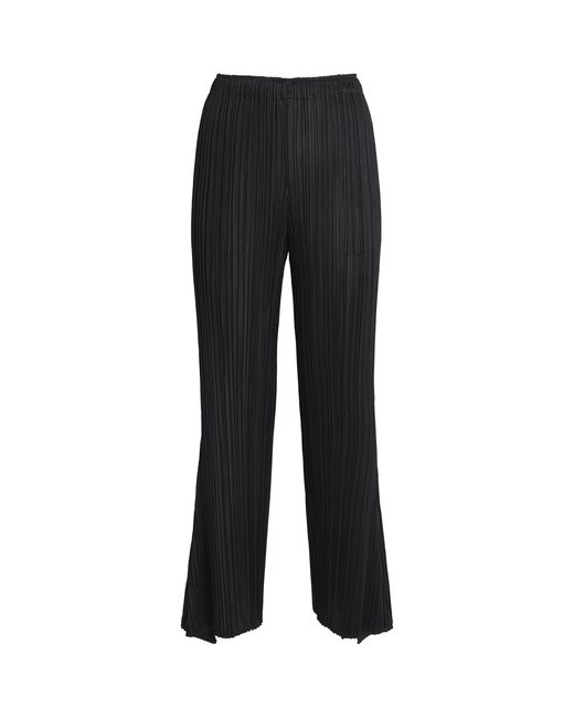 Pleats Please Issey Miyake Black Ole Flared Trousers