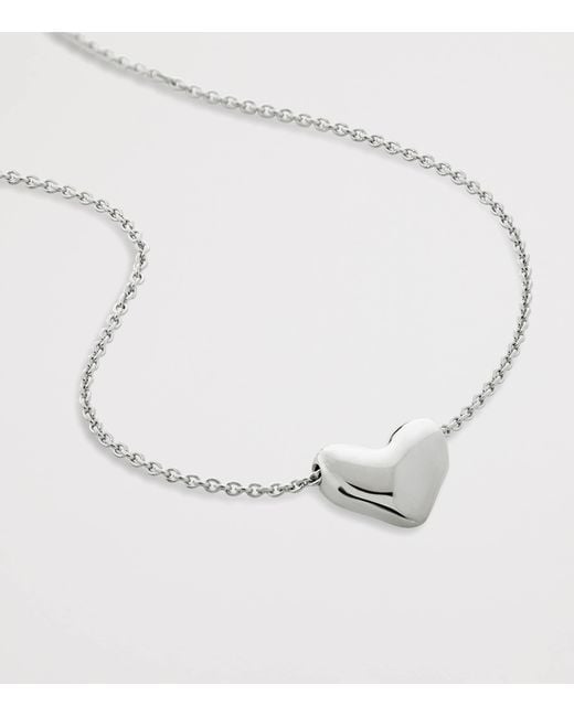 Monica Vinader Metallic Sterling Heart Necklace