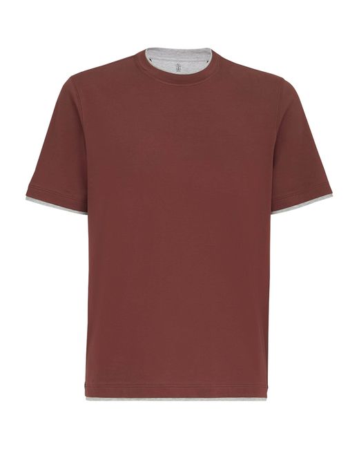 Brunello Cucinelli Cotton Faux-Layered T-Shirt for men