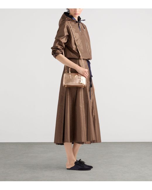 Prada Brown Mini Saffiano Leather Galleria Top-Handle Bag