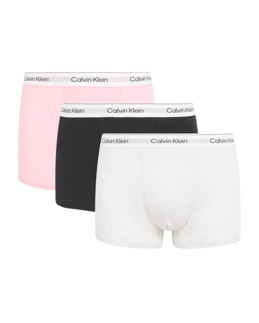 Calvin Klein White Stretch-Cotton Icon Relaxed Trunks for men