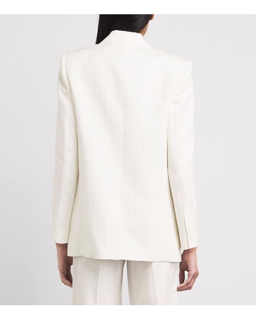 Maje White Double-Breasted Blazer