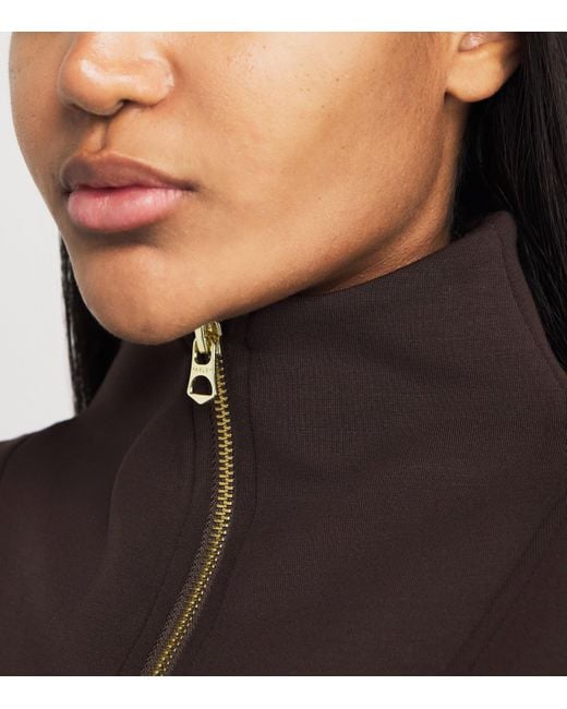 Varley Brown Doublesoft Hawley Half-Zip Sweatshirt