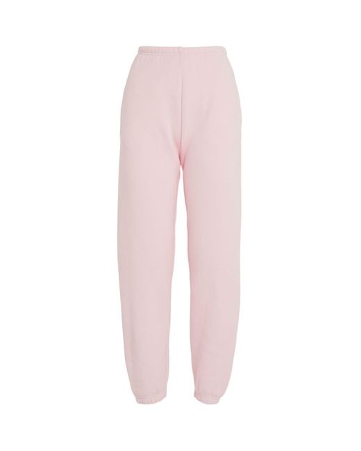 Skims Pink Fleece Straight-leg Classic Sweatpants