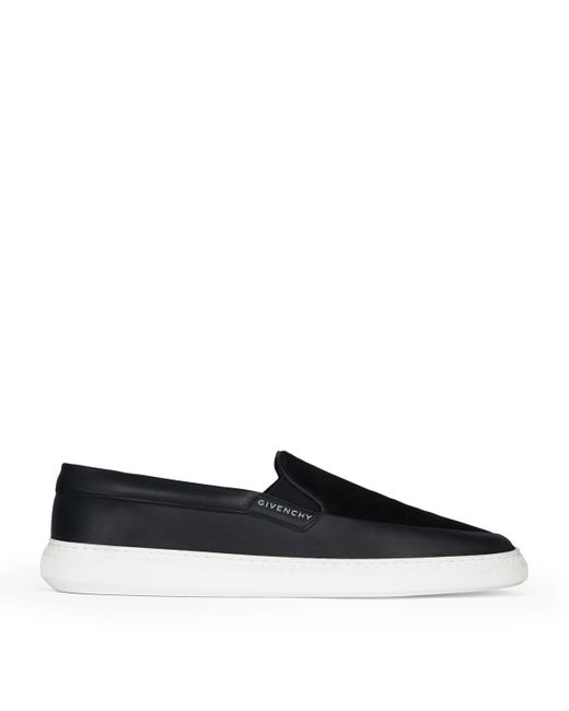 Givenchy Black Leather-Suede G Set Slip-On Shoes