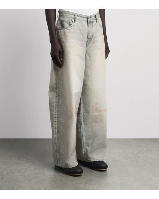 Won Hundred Gray Lyon Printed Straight Jeans for men