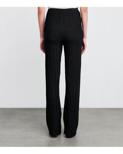 Claudie Pierlot Black Crochet Flared Trousers