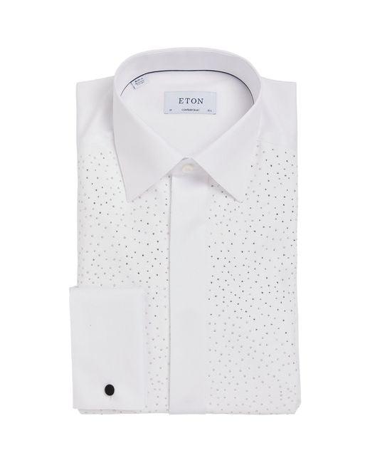 Eton Swarovski Crystal Tuxedo Shirt in White for Men | Lyst