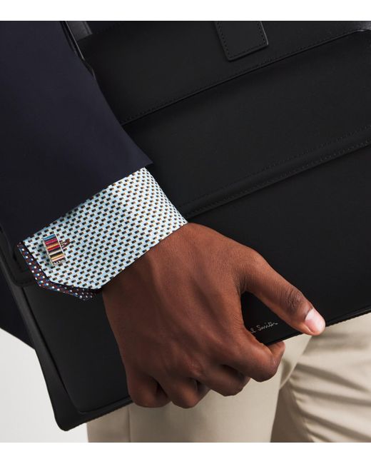 Paul Smith Red Signature Stripe Cufflinks for men
