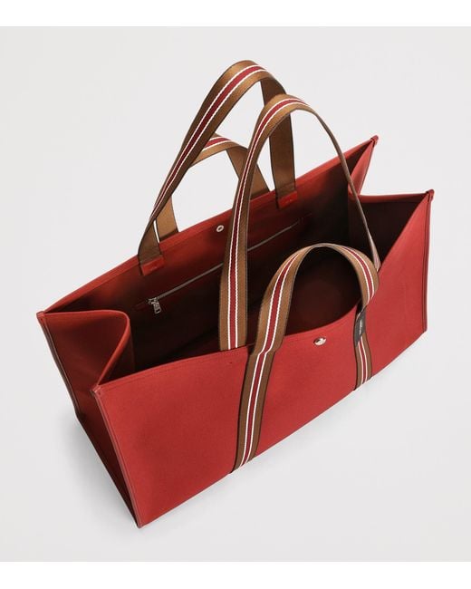 Dolce & Gabbana Red Cotton-Blend Tote Bag for men