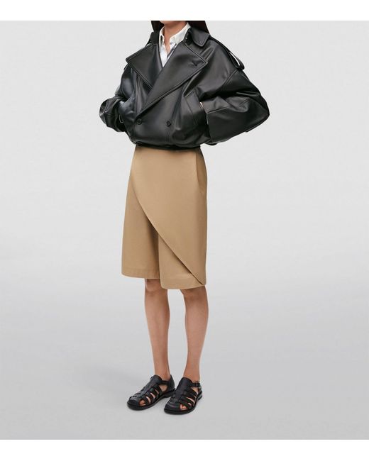 Loewe Leather Balloon Jacket in Black Lyst