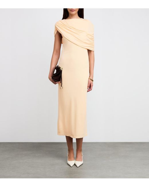 Esse Studios Natural Bonachi Cape Midi Dress