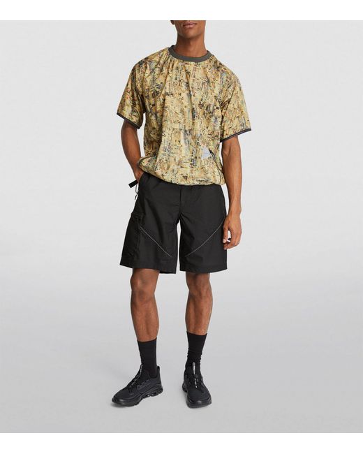 And Wander Black Technical Reflective Shorts for men