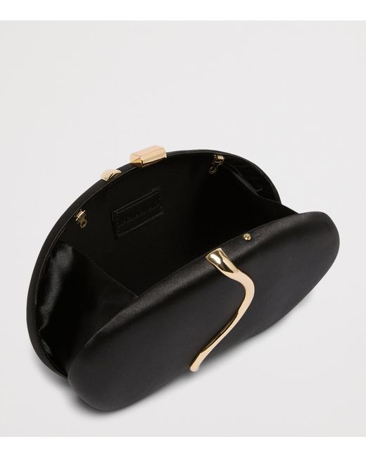 Marina Rinaldi Black Satin Clutch Bag