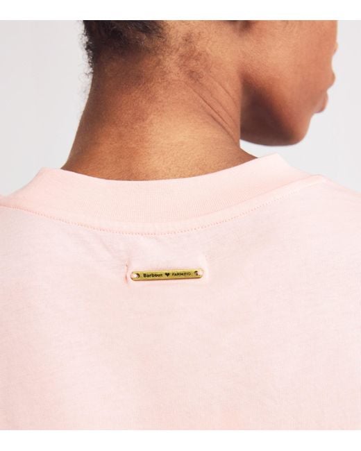 Barbour Pink X Farm Rio Cotton Maria Clara T-Shirt