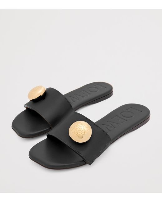 Loewe Black Pebble Slides