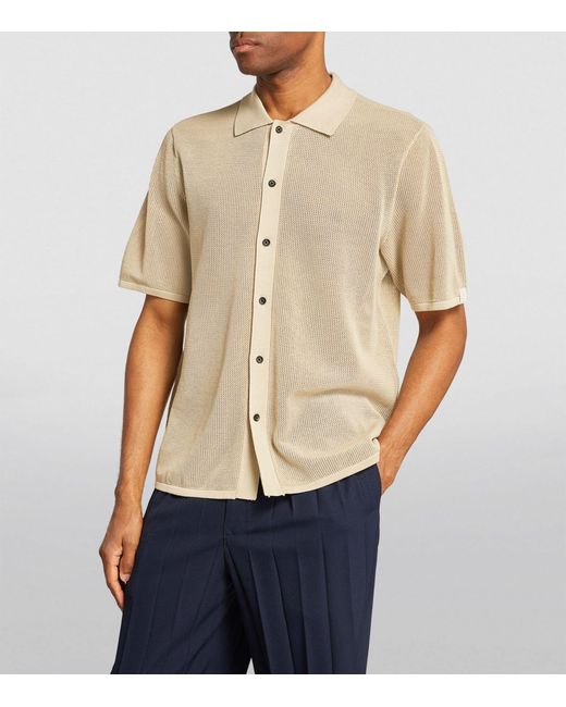 Rag & Bone Natural Knitted Short-sleeve Shirt for men